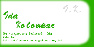 ida kolompar business card